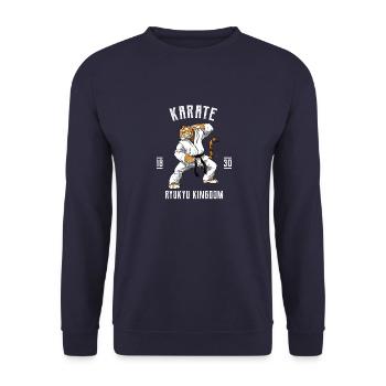 Karate Japanische Kampfkünste Kämpfen MMA - Unisex Pullover - Navy - Vorne - Alina (178cm) & Michal (187cm)