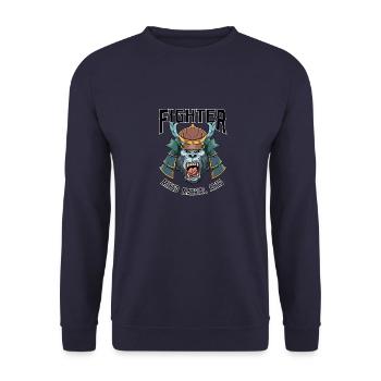 MMA Mixed Martial Arts Gorilla - Cage Fighter Free - Unisex Pullover - Navy - Vorne - Alina (178cm) & Michal (187cm)
