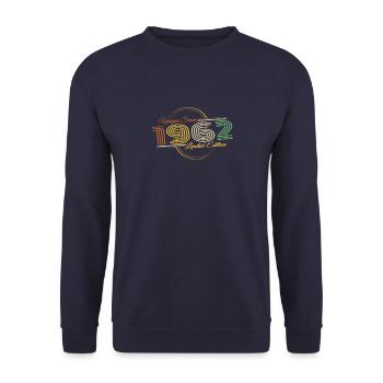 Unique depuis 1962 Anniversaire 60e anniversaire - Sweat-shirt Unisexe - marine - Devant - Alina (178cm) & Michal (187cm)