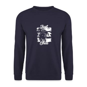 Été Jamaïque Just Chill Relax Design - Sweat-shirt Unisexe - marine - Devant - Alina (178cm) & Michal (187cm)