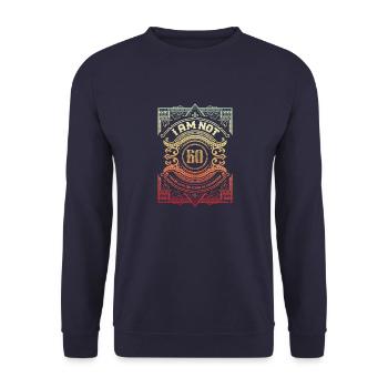 Blagues de 60 ans gag d’anniversaire pour les grands-parents - Sweat-shirt Unisexe - marine - Devant - Alina (178cm) & Michal (187cm)