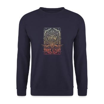 Zitat Ironisch Sarkastisch Lebensstil Motivationsg - Unisex Pullover - Navy - Vorne - Alina (178cm) & Michal (187cm)
