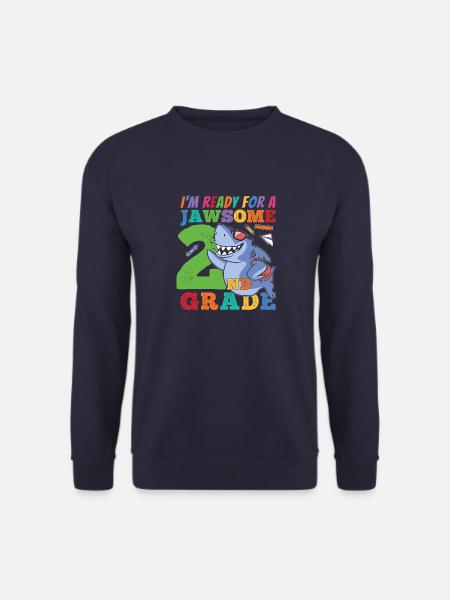 Kakkosluokkalainen mahtava takaisin kouluun -lahjaidea - Unisex svetaripaita - laivasto sininen