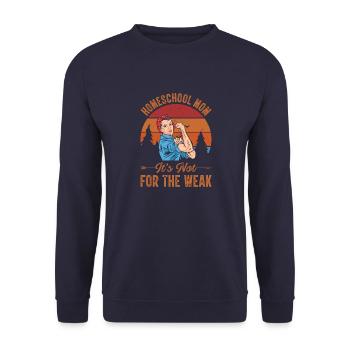 Homeschool Teacher Funny Gifts for Distance Learning - Unisex Sweatshirt - navy - Front - Alina (178cm) & Michal (187cm)