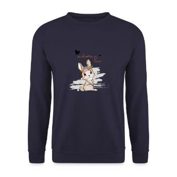 Leaf Autumn Tree Orange Fall Leaves Season - Unisex Sweatshirt - navy - Front - Alina (178cm) & Michal (187cm)