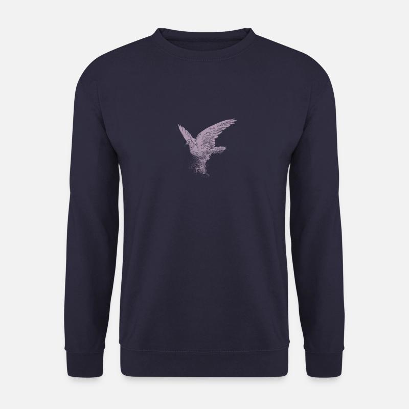 Rosa Taube Friedenstaube Dispersion - Unisex Pullover - Navy