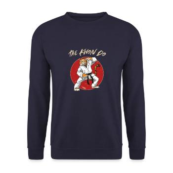 Taekwondo Tiger - TKD Koreanische Kampfsportarten - Unisex Pullover - Navy - Vorne - Alina (178cm) & Michal (187cm)