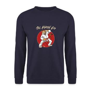 Taekwondo Tiger - Lustige TKD Koreanische - Unisex Pullover - Navy - Vorne - Alina (178cm) & Michal (187cm)