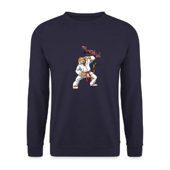 Niedlicher Taekwondo Tiger - Lustige TKD - Unisex Pullover - Navy - Vorne - Alina (178cm) & Michal (187cm)