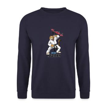 Taekwondo Tiger - Lustiger süßer aber gefährlicher - Unisex Pullover - Navy - Vorne - Alina (178cm) & Michal (187cm)