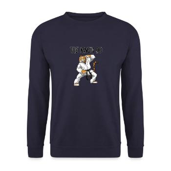 Taekwondo Tiger - TKD Kampfsport Tiger - Unisex Pullover - Navy - Vorne - Alina (178cm) & Michal (187cm)