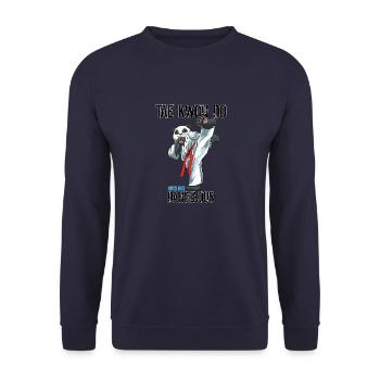 Panda Taekwondo - Lustige TKD Koreanische - Unisex Pullover - Navy - Vorne - Alina (178cm) & Michal (187cm)