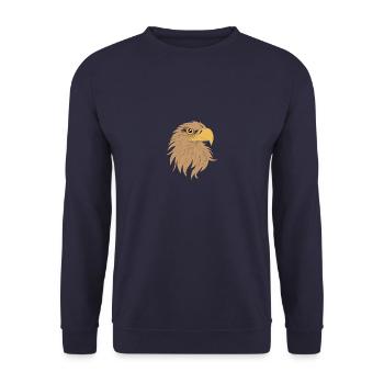 Bird of Prey Head Predator Eagle Falcon Hawk Hawk - Unisex Sweatshirt - navy - Front - Alina (178cm) & Michal (187cm)