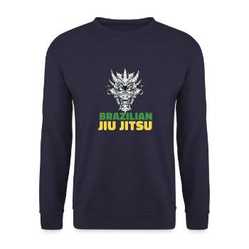 Brasilianisches Jiu Jitsu und Grappling - MMA BJJ - Unisex Pullover - Navy - Vorne - Alina (178cm) & Michal (187cm)