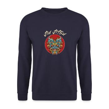 Brasilianisches Jiu Jitsu und Grappling - MMA BJJ - Unisex Pullover - Navy - Vorne - Alina (178cm) & Michal (187cm)