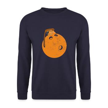 Bowling Kugel Granate Bowlingspieler Geschenk - Unisex Pullover - Navy - Vorne - Alina (178cm) & Michal (187cm)