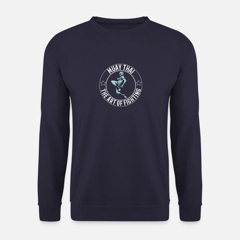 Muay Thai Kampfkunst Skelett - Unisex Pullover - Navy
