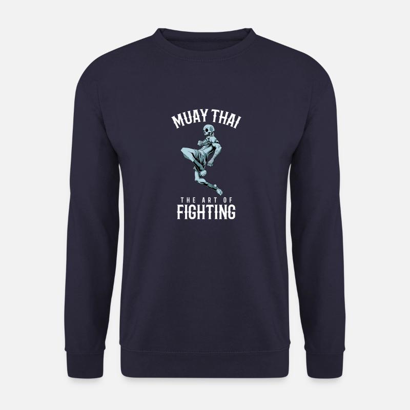 Traditioneller Muay Thai Skelettkämpfer - Thai - Unisex Pullover - Navy