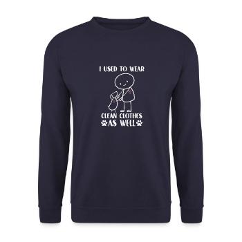 Drôle de chien Propriétaire Cadeau Chiens Dictons Chien - Sweat-shirt Unisexe - marine - Devant - Alina (178cm) & Michal (187cm)