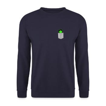 Fake Pocket Cool Pickleball Sport Dink Paddel Wortspiel - Unisex Pullover - Navy - Vorne - Alina (178cm) & Michal (187cm)