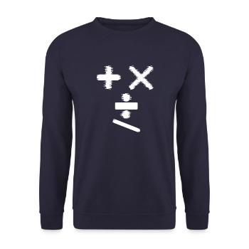 addition t-shirt pour les maths cadeau homme femme - Sweat-shirt Unisexe - marine - Devant - Alina (178cm) & Michal (187cm)