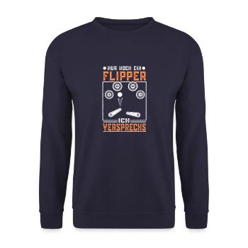 Flipperautomat Acarde Flippersammler Geschenk - Unisex Pullover - Navy - Vorne - Alina (178cm) & Michal (187cm)