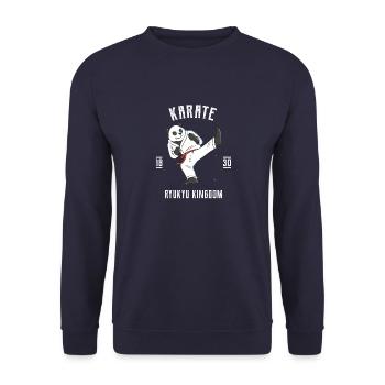 Karate Japanische Kampfkünste Kämpfen MMA - Unisex Pullover - Navy - Vorne - Alina (178cm) & Michal (187cm)