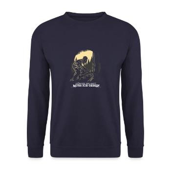 Holzfäller Waldarbeiter Holzmacher Holz Brennholz - Unisex Pullover - Navy - Vorne - Alina (178cm) & Michal (187cm)