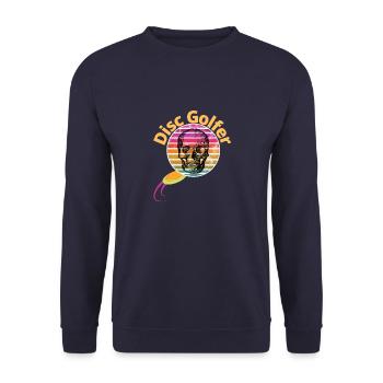 DiscGolfer - Unisex Sweatshirt - navy - Front - Alina (178cm) & Michal (187cm)