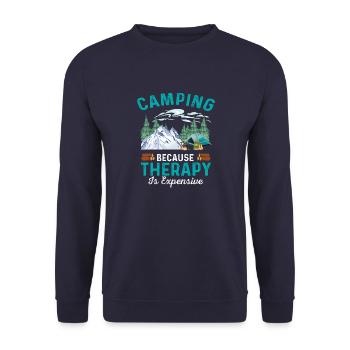 Camping Tentes de camping Tente Caravane Thérapie - Sweat-shirt Unisexe - marine - Devant - Alina (178cm) & Michal (187cm)