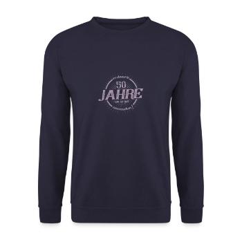 Es dauerte 50 Jahre um so gut auszusehen - Unisex Pullover - Navy - Vorne - Alina (178cm) & Michal (187cm)