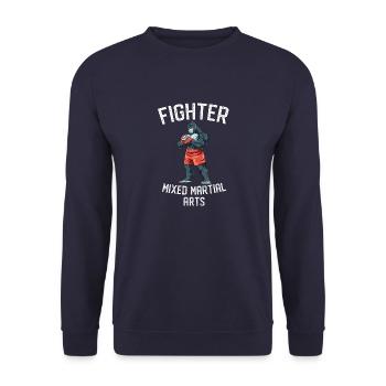 Gorilla MMA Kämpfer - Käfig Kämpfer Mixed Martial - Unisex Pullover - Navy - Vorne - Alina (178cm) & Michal (187cm)