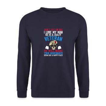 American Veterans America USA Fight - Unisex Sweatshirt - navy - Front - Alina (178cm) & Michal (187cm)