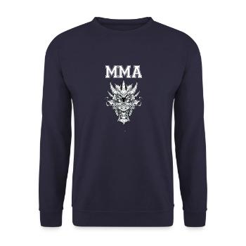 MMA Drachenkopf - Unisex Pullover - Navy - Vorne - Alina (178cm) & Michal (187cm)