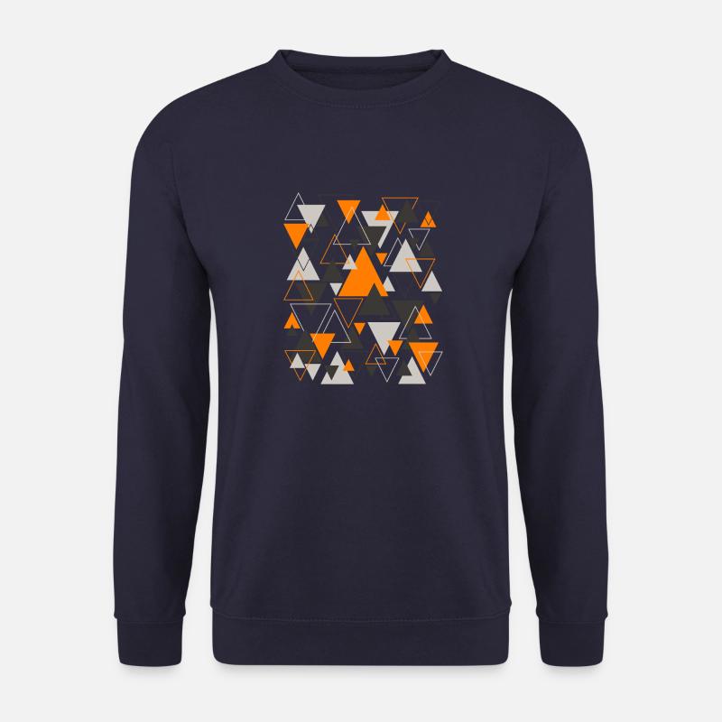 Triangle Pattern Design Orange - Sweat-shirt Unisexe - marine