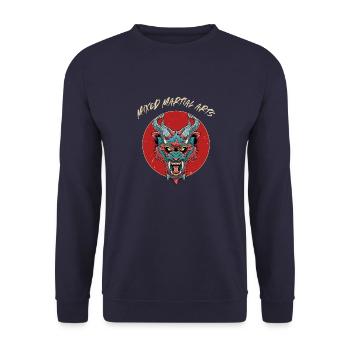 Tiger Demon MMA - Käfigkämpfer Freies Kämpfen - Unisex Pullover - Navy - Vorne - Alina (178cm) & Michal (187cm)