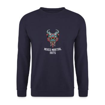 MMA Tiger Demon Demon - Käfigkämpfer Freies - Unisex Pullover - Navy - Vorne - Alina (178cm) & Michal (187cm)