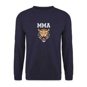 MMA-Tiger - Unisex Pullover - Navy - Vorne - Alina (178cm) & Michal (187cm)