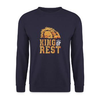 Courageux comme un lion fantôme Animal Wildlife Gifts - Sweat-shirt Unisexe - marine - Devant - Alina (178cm) & Michal (187cm)