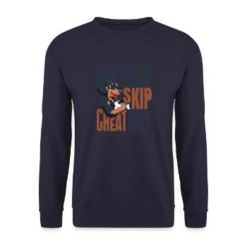 Haustierbesitzer Lifestyle Geschenke für Hundelieb - Unisex Pullover - Navy - Vorne - Alina (178cm) & Michal (187cm)