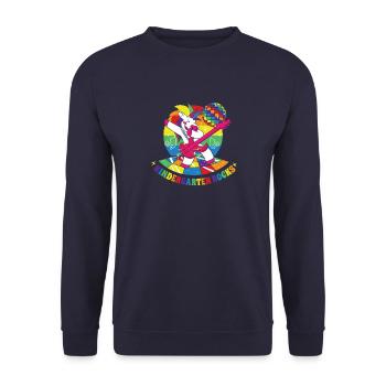 Zurück zu Schule Kindergarten Awesome Lifestyle Ge - Unisex Pullover - Navy - Vorne - Alina (178cm) & Michal (187cm)