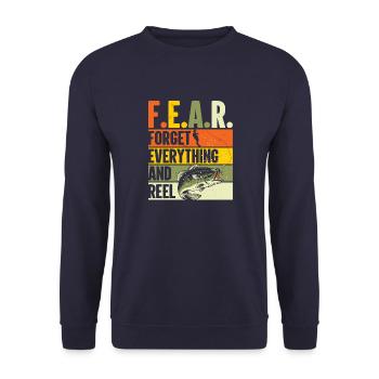 Pêcheur Pêcheur Pêcheur à la mouche Maître Appât Liebhab - Sweat-shirt Unisexe - marine - Devant - Alina (178cm) & Michal (187cm)