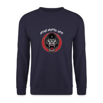 Mixed Martial Arts Gorilla - MMA-Kämpfer - Unisex Pullover - Navy - Vorne - Alina (178cm) & Michal (187cm)