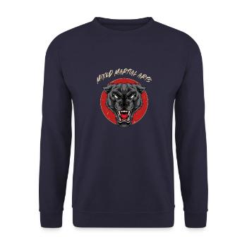 Panther MMA - Käfigkämpfer Freies Kämpfen - Unisex Pullover - Navy - Vorne - Alina (178cm) & Michal (187cm)