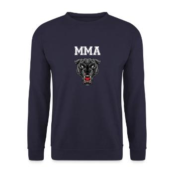 MMA-Panther - Unisex Pullover - Navy - Vorne - Alina (178cm) & Michal (187cm)