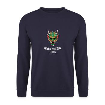 MMA Oni Demon - Käfig Oni Demon Freies Kämpfen - Unisex Pullover - Navy - Vorne - Alina (178cm) & Michal (187cm)