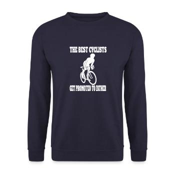 Bike Papa Cycling Father Bike Tour Cycling - Unisex Sweatshirt - navy - Front - Alina (178cm) & Michal (187cm)