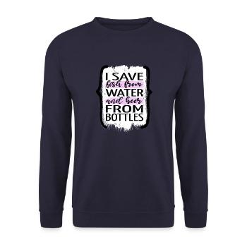 present funny sayings animal geek birthday present - Unisex Sweatshirt - navy - Front - Alina (178cm) & Michal (187cm)