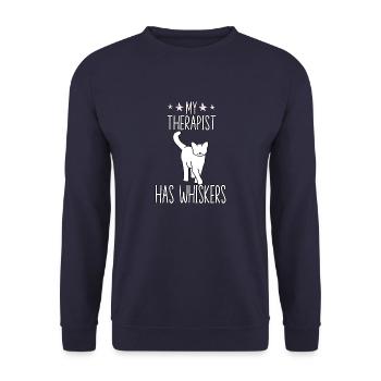 Tenue de chaton pour chat propriétaire de chat - Sweat-shirt Unisexe - marine - Devant - Alina (178cm) & Michal (187cm)