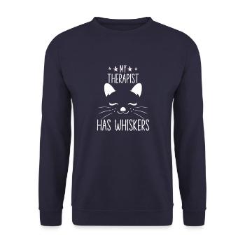 Drôle de chat Costume De chat Propriétaire Tenue Chats - Sweat-shirt Unisexe - marine - Devant - Alina (178cm) & Michal (187cm)